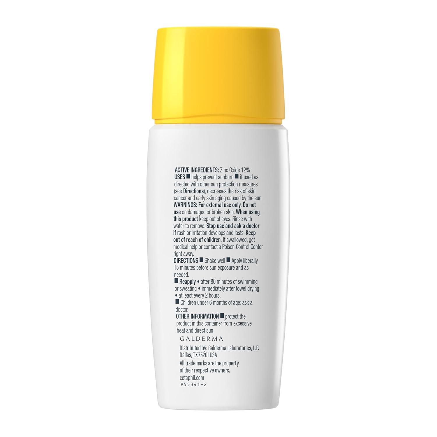 imageCetaphil Sheer Mineral Liquid Sunscreen for Face 100 Mineral UVAUVB Filters Zinc Oxide Broad Spectrum SPF 50 Formulated for Sensitive Skin Unscented 17 Fl OzSPF 50 Liquid Drops