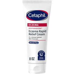 imageCETAPHIL ECZEMA RESTORADERM FLAREUP RELIEF CREAM For Eczema Prone Skin 8 oz Barrier Repair 48 Hour Hydration 2 Skin Protectant Colloidal Oatmeal Steroid Free