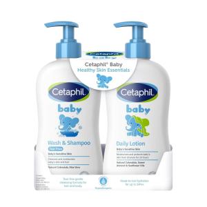 imageCetaphil Baby Wash ampamp Shampoo Plus Body Lotion Healthy Skin Essentials Head to Toe Hydration for up to 24 Hours for Delicate Sensitive Skin 2PackWhiteNEW Head to Toe Kit