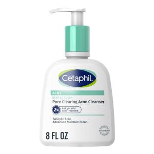 imageCetaphil Gentle Clear Pore Clearing Acne Cleanser Foaming Gel Cleanser for Sensitive AcneProne Skin 8 Fl Oz Pump Bottle 2 Salicylic Acid Gently Exfoliates Dermatologist Recommended Brand