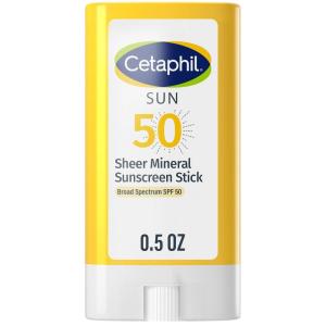 imageCetaphil Sheer Mineral Liquid Sunscreen for Face 100 Mineral UVAUVB Filters Zinc Oxide Broad Spectrum SPF 50 Formulated for Sensitive Skin Unscented 17 Fl OzSPF 50 Stick