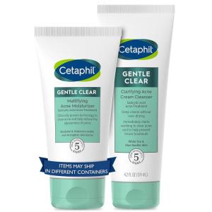 imageCetaphil Acne Clearing Kit  Clarifying Acne Cream Cleanser 42 oz ampamp Mattifying Acne Moisturizer 3 oz with Salicylic Acid Deep Clean Hydrate and Treat Sensitive Acne Prone Skin