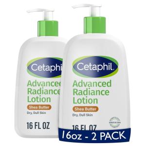 imageCetaphil Body Lotion Advanced Radiance Lotion with Shea Butter for Dry Sensitive Skin 16 oz Pack of 2 Fragrance Free Hypoallergenic NonComedogenicShea Butter