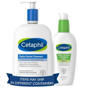 imageCetaphil Bundle  Daily Facial Cleanser for Sensitive Combination to Oily Skin NEW 20 oz and Daily Hydrating Lotion for Face with Hyaluronic Acid 3 oz Mothers Day Gifts