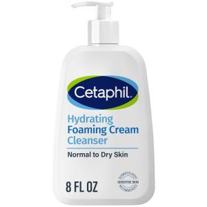 imageCetaphil Cream to Foam Face Wash Hydrating Foaming Cream Cleanser 16 oz For Normal to Dry Sensitive Skin with Soothing Prebiotic Aloe Hypoallergenic Fragrance FreeUnscented