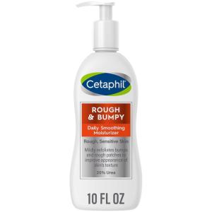 imageCetaphil Daily Smoothing Moisturizer for Rough and Bumpy Skin  10 fl oz  For Sensitive Skin  Urea Cream Hydrates and Exfoliates to Smooth Skin  Fragrance Free  Dermatologist Recommended
