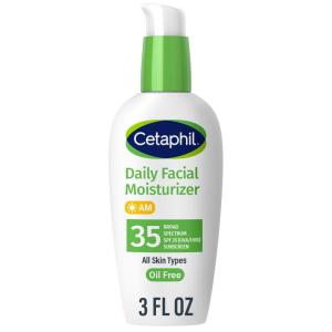 imageCetaphil Face Moisturizer Daily Oil Free Facial Moisturizer with SPF 35 For Dry or Oily Combination Sensitive Skin Fragrance Free Face LotionNEW  3oz