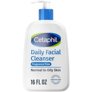 imageCetaphil Face Wash Daily Facial Cleanser for Sensitive Combination to Oily Skin 16 Oz Fragrance Free Gentle Foaming Soap Free Hypoallergenic