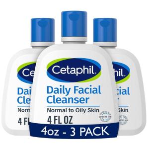 imageCetaphil Face Wash Daily Facial Cleanser for Sensitive Combination to Oily Skin NEW 16 oz 2 Pack Gentle Foaming Soap Free Hypoallergenic4oz Pack of 3