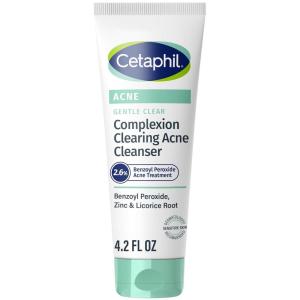 imageCetaphil Gentle Clear ComplexionClearing BPO Acne Cleanser with 26 Benzoyl Peroxide Creamy and Soothing for Sensitive Skin Suitable for All Skin Types 42oz