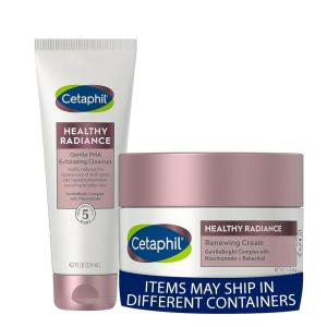 imageCetaphil Healthy Radiance Gentle Exfoliating Cleanser Reduces Look of Dark Spots and Hyperpigmentation 42 Oz  Cetaphil Healthy Radiance Renewing Face Cream Reduces Look of Dark Spots 17 Oz