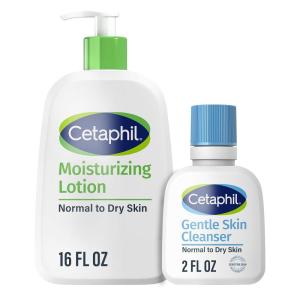 imageCetaphil Hydrating Moisturizing Lotion for Normal to Dry Sensitive Skin 16 oz  Travel Size Gentle Skin Cleanser 2 oz16oz Pack of 1