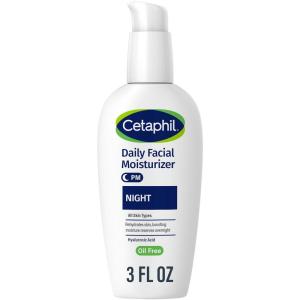 imageCetaphil Night Moisturizer for Face Hydrating Facial Moisturizer with Hyaluronic Acid For All Skin Types Lightweight and NonComedogenic Dermatologist Recommended for Sensitive Skin 3oz