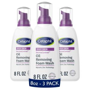 imageCetaphil Pro Oil Removing Foam Wash Foaming Facial Cleanser Fragrance Free Formula Suitable for Sensitive Skin 8 Fluid Ounce Pack of 3