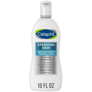 imageCetaphil RESTORADERM Soothing Wash 10 fl oz Soothes Dry Stressed Skin Hypoallergenic Soap ampamp Paraben Free National Eczema Association Endorsed
