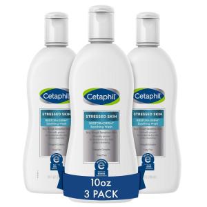 imageCetaphil RESTORADERM Soothing Wash 10 floz Pack of 3 Soothes Dry Stressed Skin Hypoallergenic Soap ampamp Paraben Free National Eczema Association Endorsed Dermatologist Recommended
